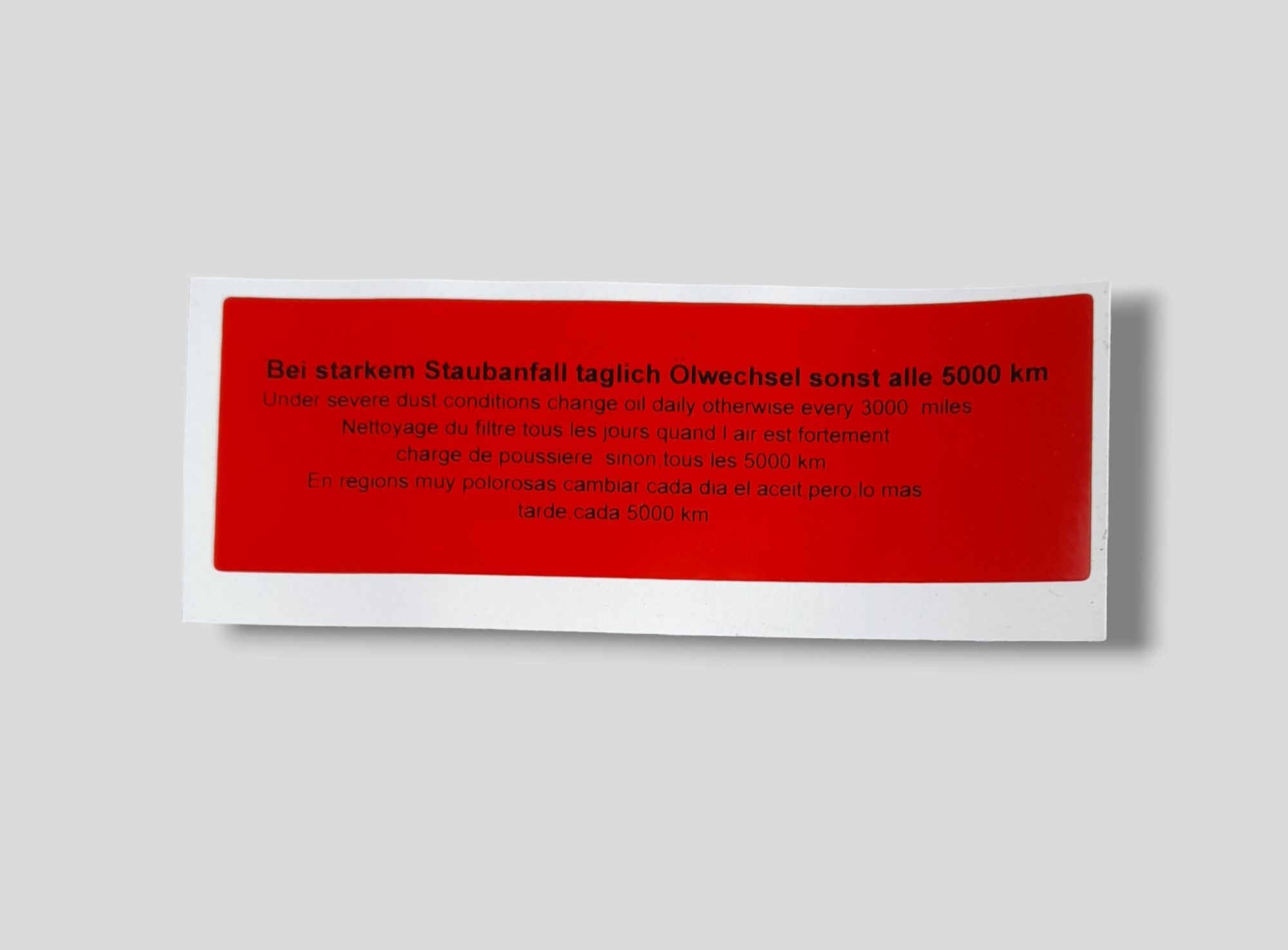 Aufkleber für Luftfilter - Peter Ebeling Ersatzteile