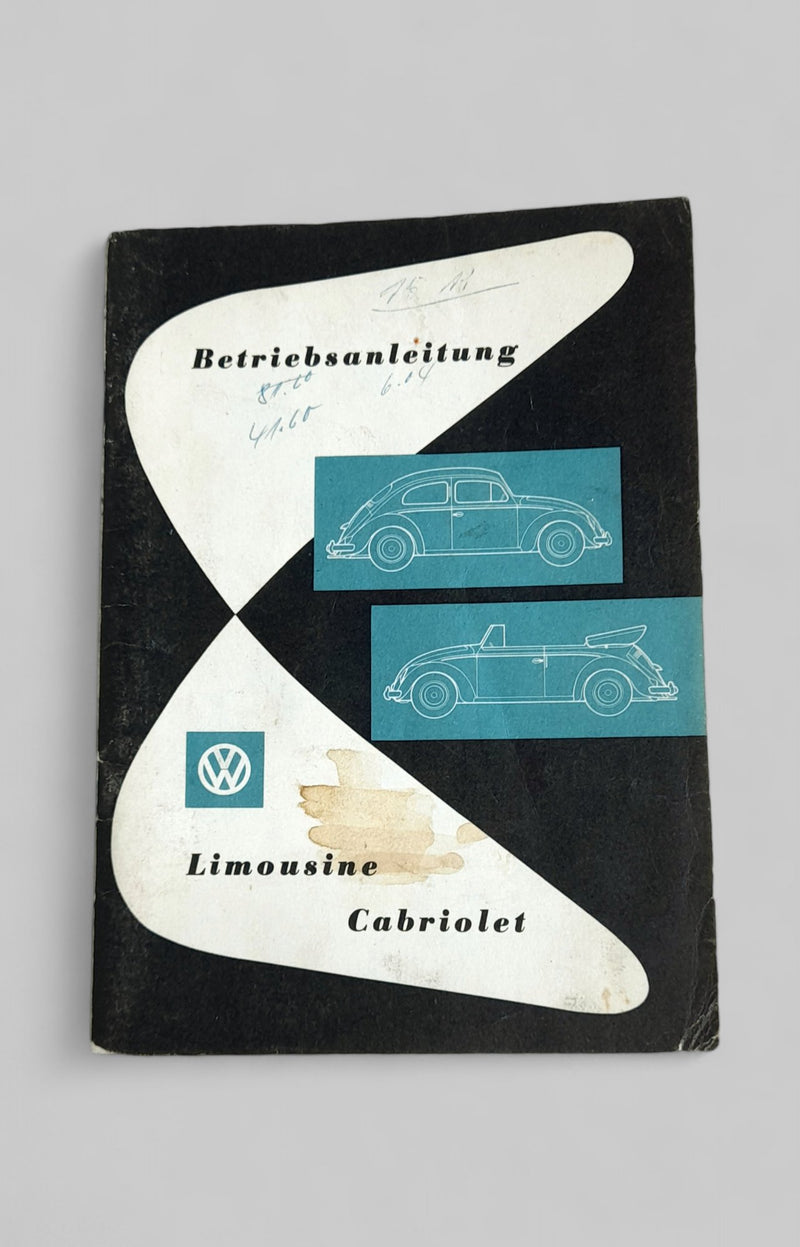 Betriebsanleitung f. Käfer, August 1959 - Peter Ebeling Ersatzteile