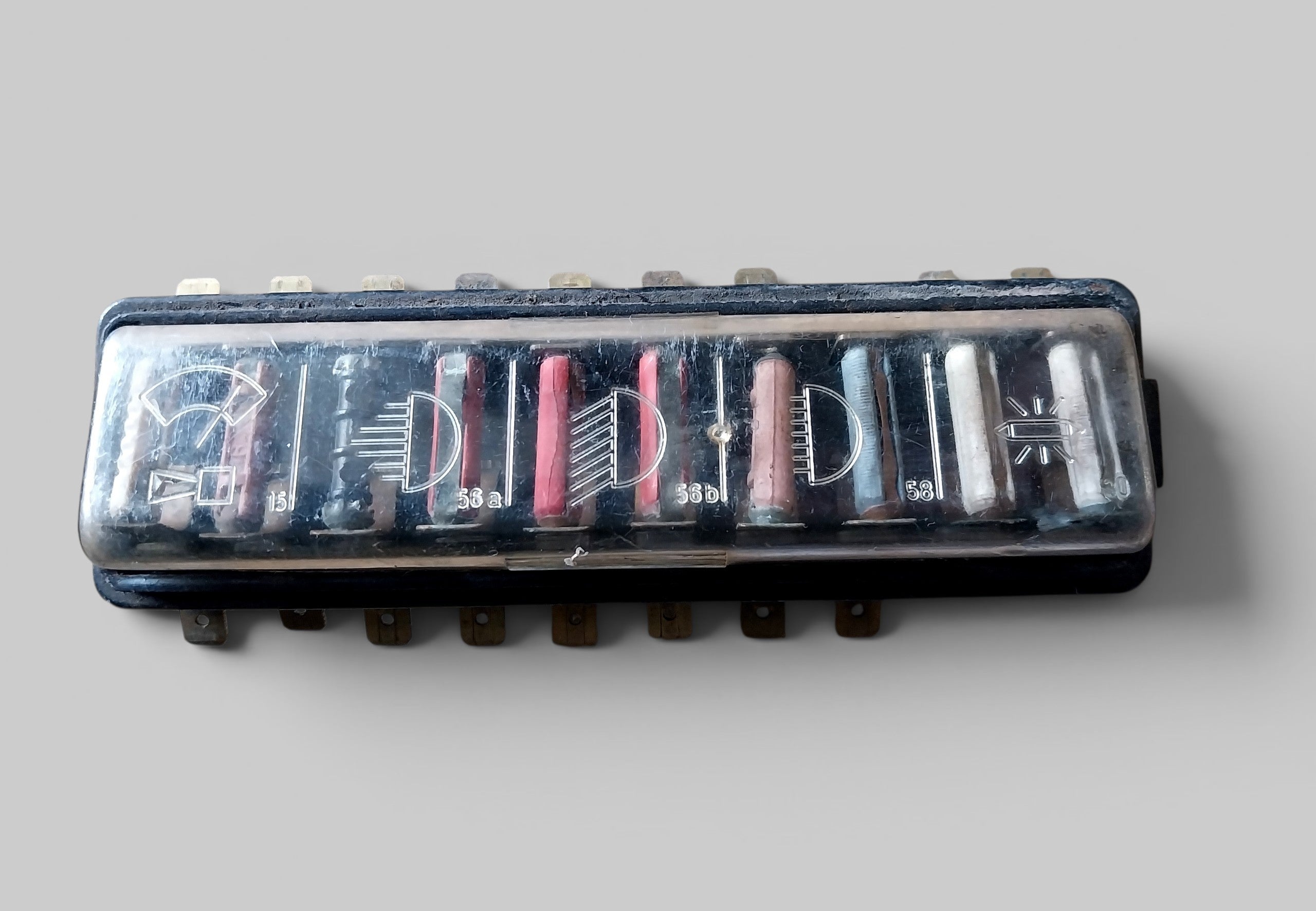 Sicherungskasten 10-fach,  gebraucht, inkl. Deckel