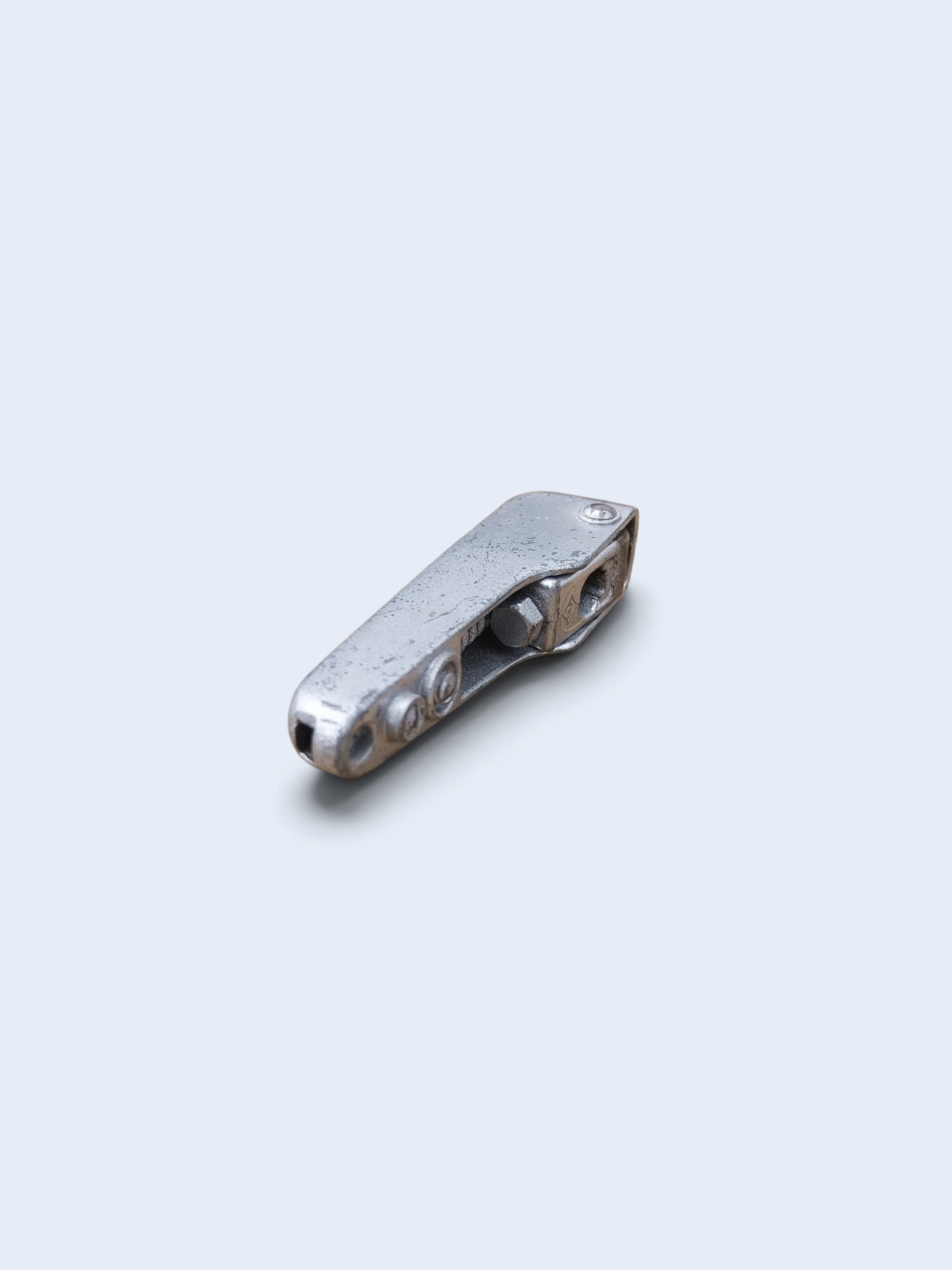 Spannstück für Wischerarme, Schmalschlitz, silber, gebraucht