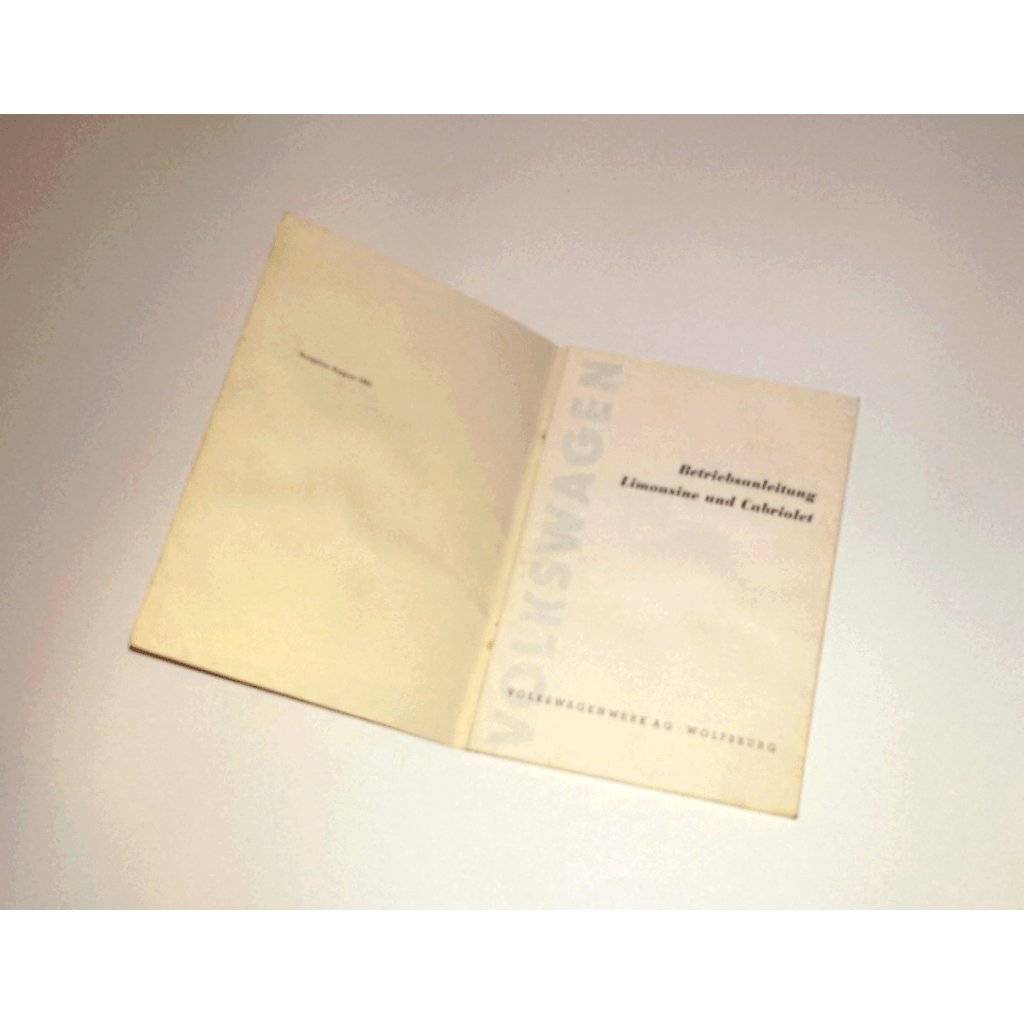 Finde Betriebsanleitung 1961, gebraucht und weitere VW Käfer Ersatzteile bei  Peter Ebeling Ersatzteile